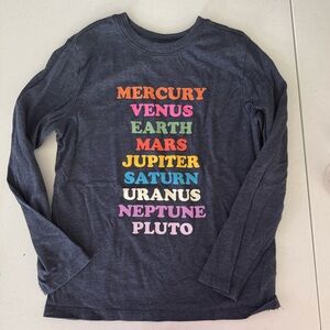 Cat & Jack Dark Blue Planetary Long Sleeve Tee